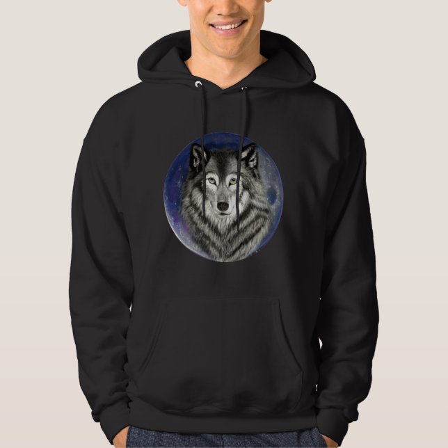 Moletom Com Capuz Wolf Moon Hoodie (Frente)
