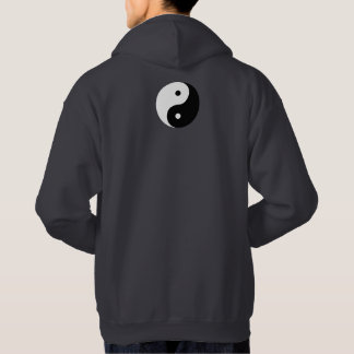Moletom Com Capuz Yin Yang - preto branco