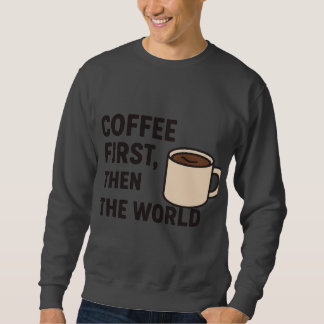 Moletom com Citação de Café para Homens
