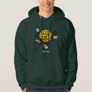 Moletom com desenho animado de Bitcoin dançando e