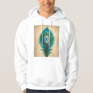 Moletom com design de penas de pavão