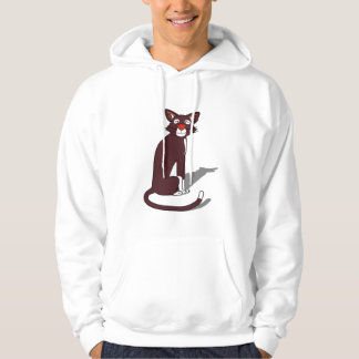 Moletom com Estampa de Gato Marrom Fofo para Homen