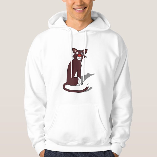 Moletom com Estampa de Gato Marrom Fofo para Homen (Frente)