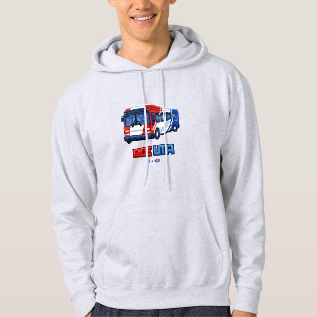 Moletom com estampa de ônibus UTA de 8 bits (Frente)