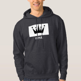 Moletom com imagem de coroa de texto personalizado
