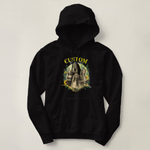 Moletom com imagem personalizada em moldura floral