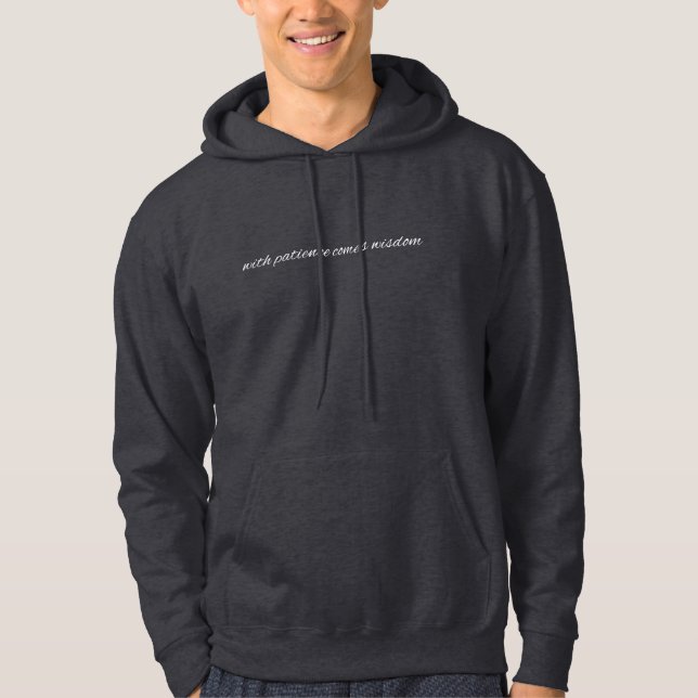 Moletom Com o Hoodie Básico dos Homens de Paciência (Frente)
