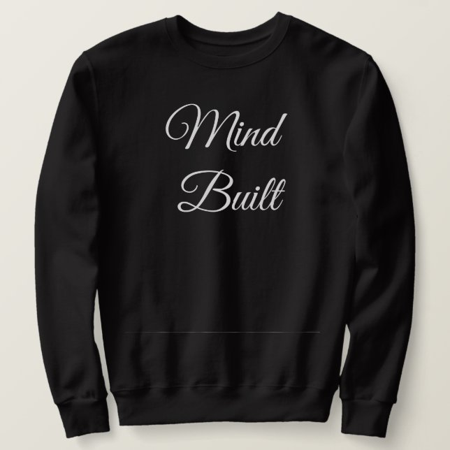 Moletom com Texto Branco Citação Vida Construída p (Frente do Design)