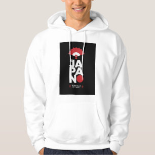 Moletom com tipografia ousada Japan Red folding fa