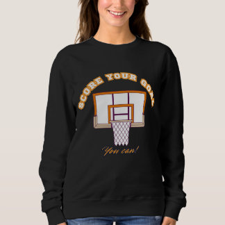 Moletom com uma frase de motivação de basquete