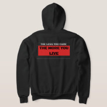 Moletom com Zip Streetwear The Less You Care The M