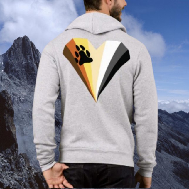 Moletom com Zíper Completo Bear Pride Heart (Criador carregado)