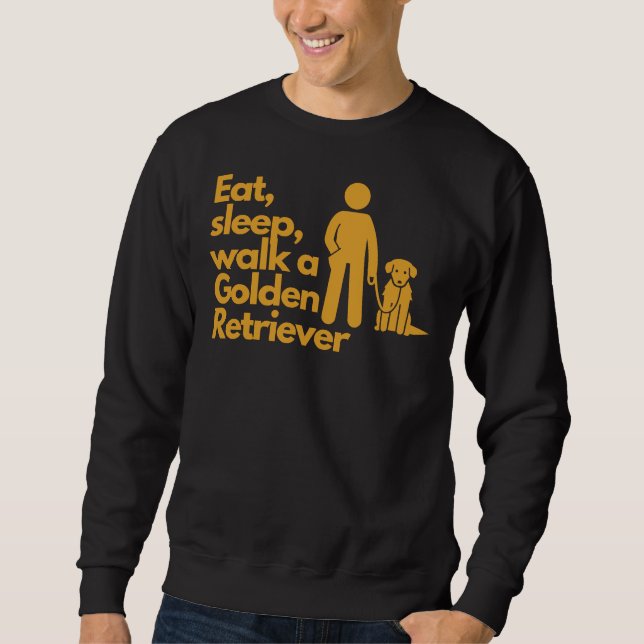 Moletom Coma a dormir Andar Um Retriever de Ouro Ativo 378 (Frente)