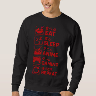 Moletom Coma Anime Jogos Repetir Homem Menino Adolescente