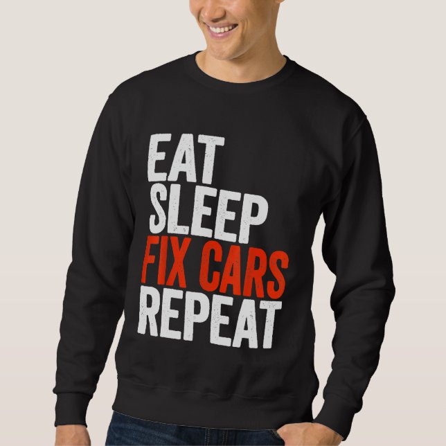 Moletom Coma Carros de Correção do Sono Repetir Carro (Frente)