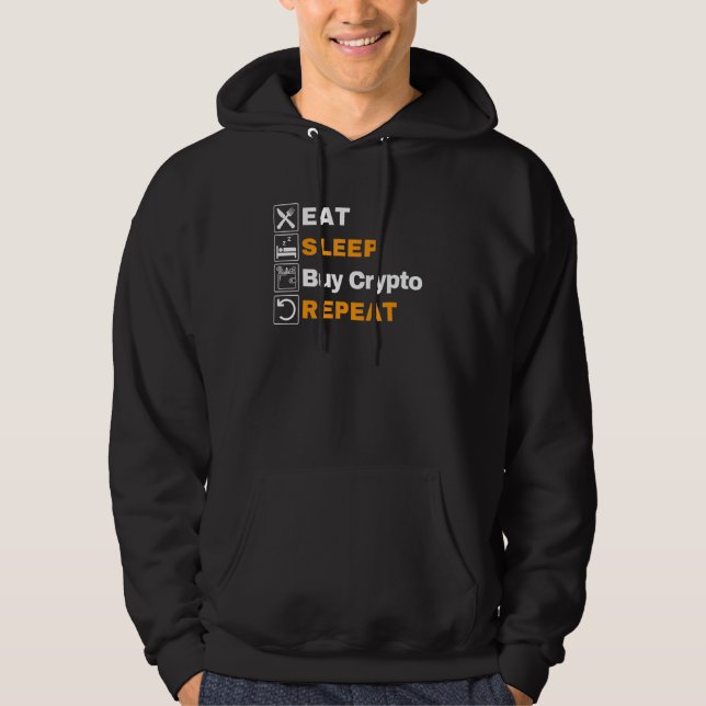 Moletom Coma Cripto Repetir Criptografia De Comprar De Lat (Frente)