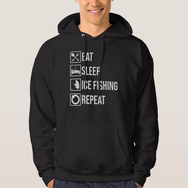 Moletom Coma De Dormir Pesca De Gelo Repete Fisher Hobby F (Frente)