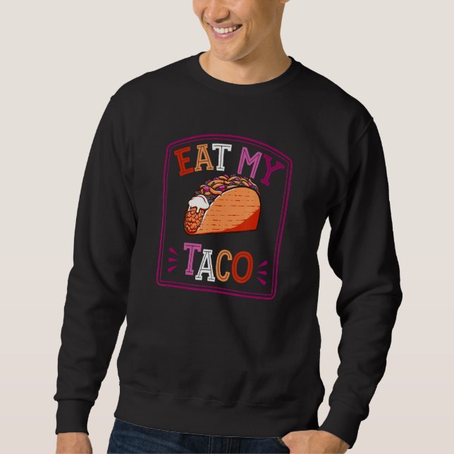 Moletom Coma minha Piada do Orgulho Lésbico do Taco Pun Tr (Frente)
