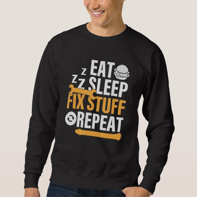 Moletom Coma o Burger Sleep Fix Coisas Repetir (Frente)