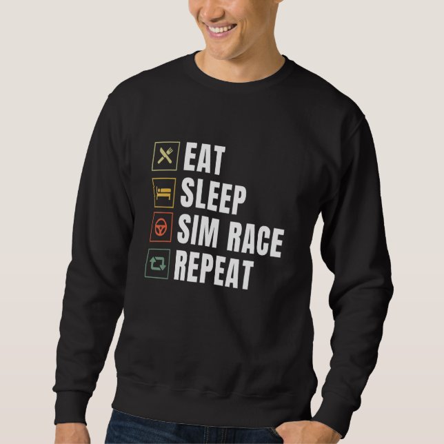 Moletom Coma O Sim Race De Repetição De Sono Sim Racer (Frente)