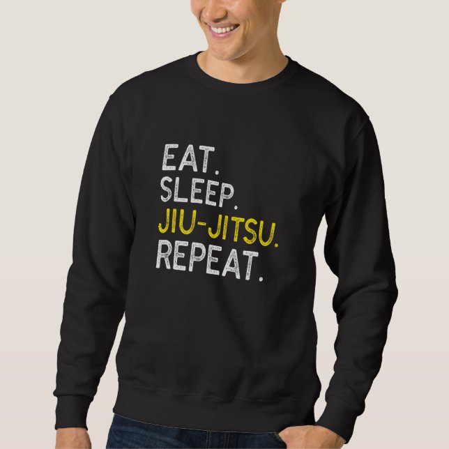 Moletom Coma O Sono Jius Jitsu Repete A Design Para Jogado (Frente)