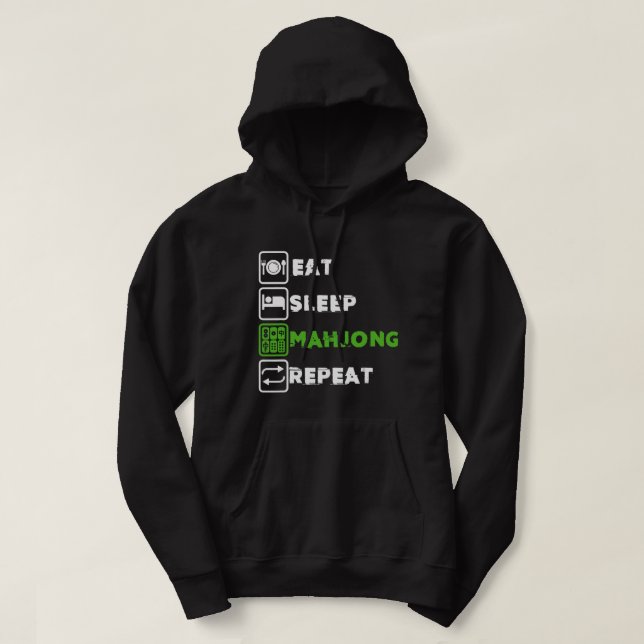 Moletom Coma Sleep Mahjong Jogador Jogo Conselho Chinês Ma (Frente do Design)