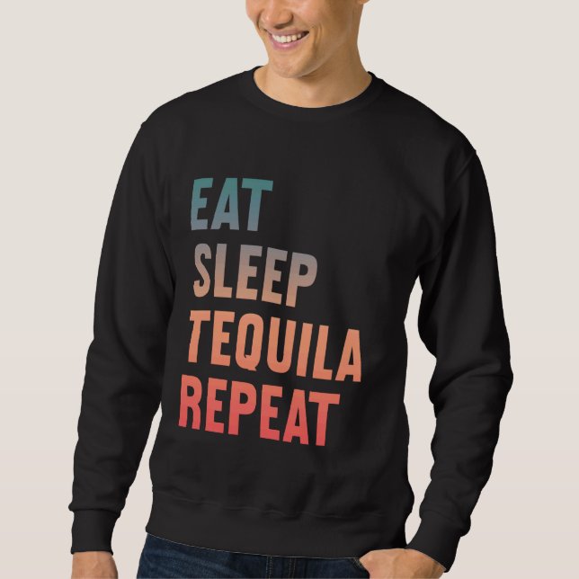 Moletom Coma Tequila do Sono Repetir Festa Engraçada de Te (Frente)