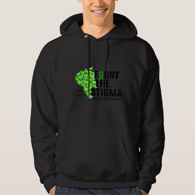 Moletom Combater A Consciência Mental Do Estigma (Frente)