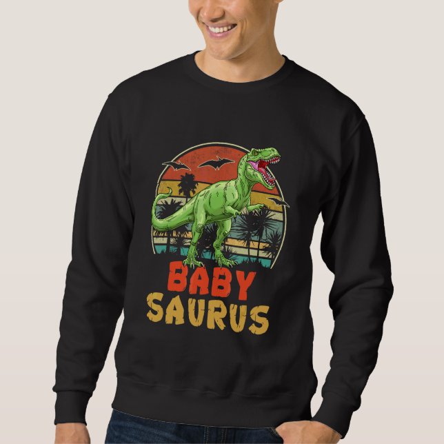 Moletom Combinação Familiar Dinossauro Babysaurus Rex (Frente)