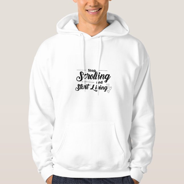 Moletom Comece a viver - Hoodie Motivation Quote (Frente)