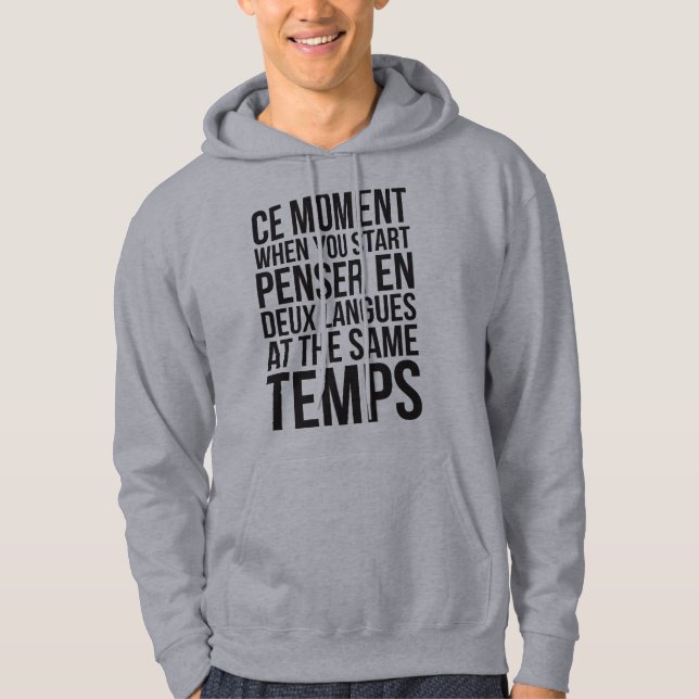 Moletom Comece En Deux Langues de Penser nos mesmos Temps (Frente)