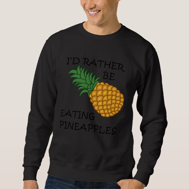 Moletom Comendo Abacaxis Fruta Irônica (Frente)