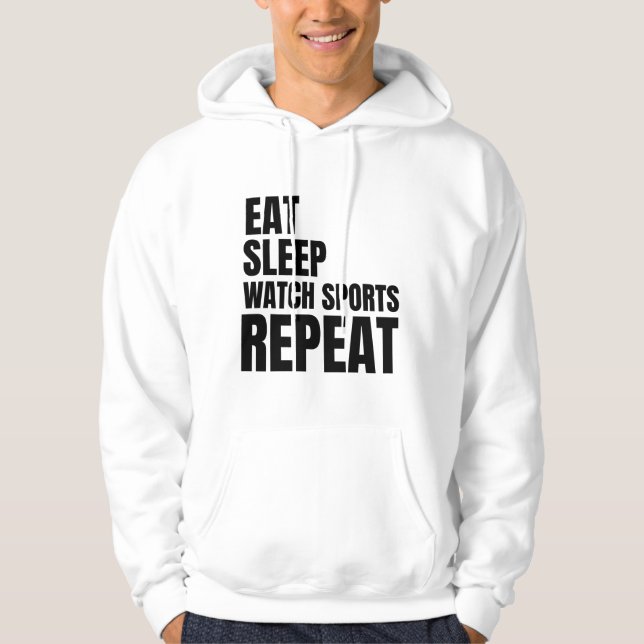 Moletom comer como assistir esporte repetir (Frente)