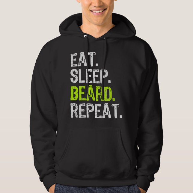 Moletom Comer Dormir Barba Legal Engraçado Barbeiro Barbea (Frente)