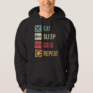 Moletom Comer Dormir Código Repetir Divertido Programador 