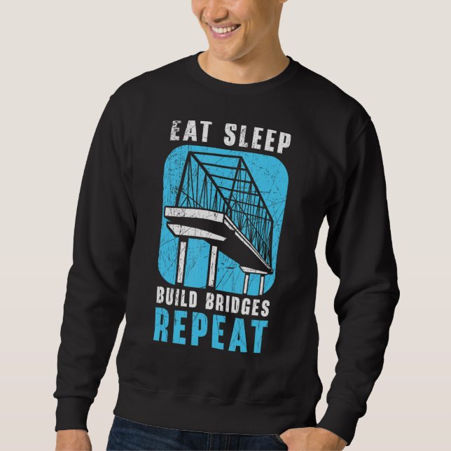 Moletom Comer Dormir Construir Pontes Repetir Engenheiro C (Frente)