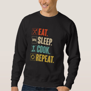 Moletom Comer Dormir Cozinhar Repetir  Cozinha Vintage Coz