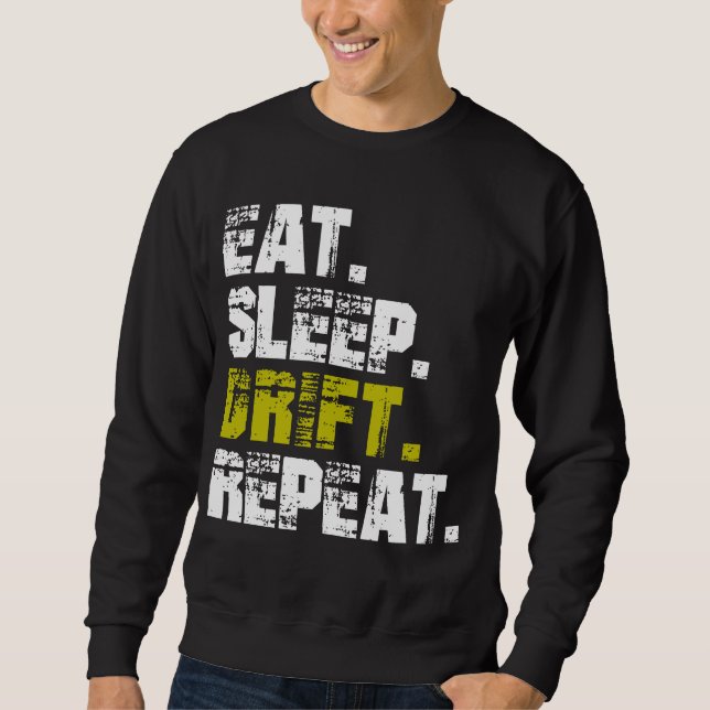 Moletom Comer Dormir Derrapar Repetir - Divertido Derrapar (Frente)