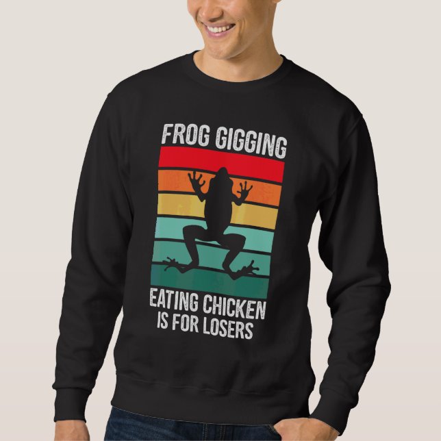Moletom Comer Frango Gigando Rãs é para Perdedor comer Rãs (Frente)