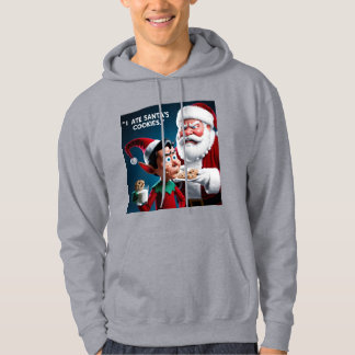 Moletom Comi biscoitos de Papai noel Engraçados Hoodie de