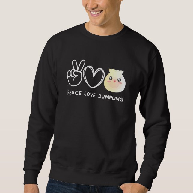 Moletom Comida Chinesa Paz Amor Dumbling Retro Dumbling (Frente)