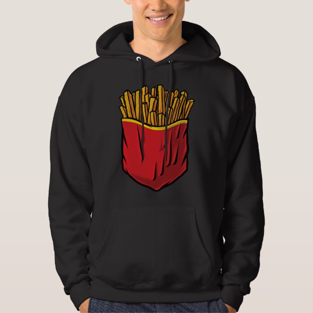 Moletom Comida de Lixo Fast Food Batatas Fritas em um Saco (Frente)