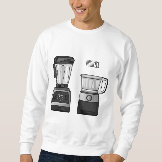 Moletom Comida e ilustração do desenho do blender (Frente)