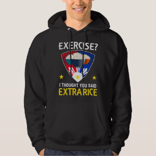 Moletom Comida Filipina Exercício Arroz Extra Filipino Eng