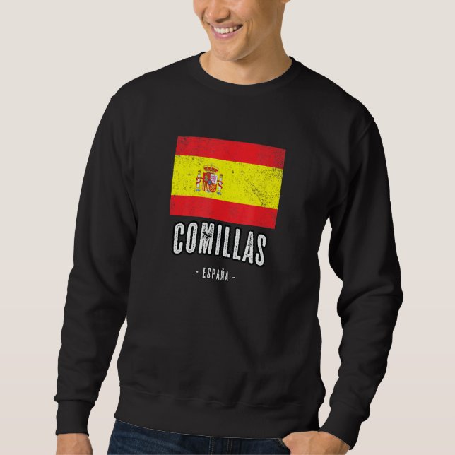 Moletom Comillas Espanha Es Sinalizador Cidade Bandera Rop (Frente)