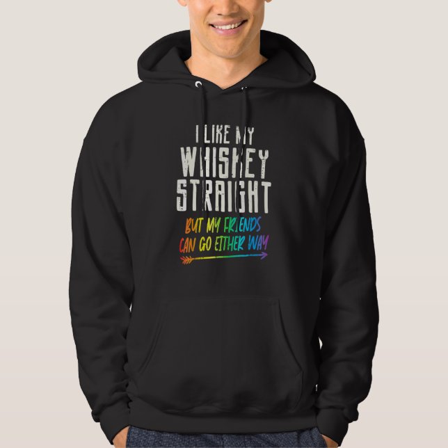 Moletom Como Meu Hetero Whiskey Amigos Lgbtq Orgulho gay P (Frente)
