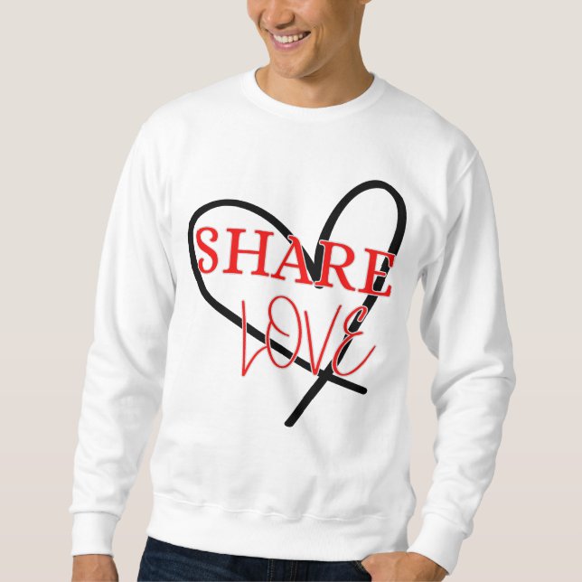 Moletom Compartilhe design de Positividade Fácil de Compar (Frente)