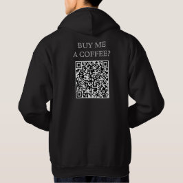 Moletom Comprar-Me Um Código QR De Café Na Parte Traseira