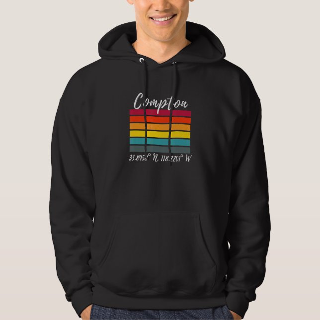 Moletom Compton Latitude E Longitude Ca Los Angeles Fans (Frente)