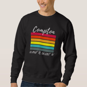 Moletom Compton Latitude E Longitude Ca Los Angeles Fans